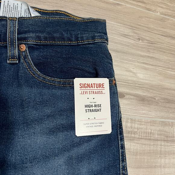 Levi Strauss Signature Women Heritage HighRise Straight VintageInspired Jeans 12 - Picture 7 of 12